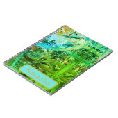 Abstrakt Grün und Blau Notizblock (Linke Seite)