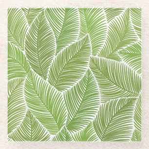 Abstrakt grüne Blüte, nahtloser Hintergrund. Glasuntersetzer