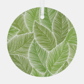 Abstrakt grüne Blüte, nahtloser Hintergrund. Ornament Aus Glas (Rückseite)