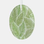 Abstrakt grüne Blüte, nahtloser Hintergrund. Ornament Aus Glas (Vorderseite links)