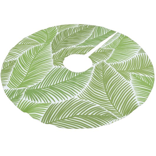 Abstrakt grüne Blüte, nahtloser Hintergrund. Polyester Weihnachtsbaumdecke (Schrägansicht)