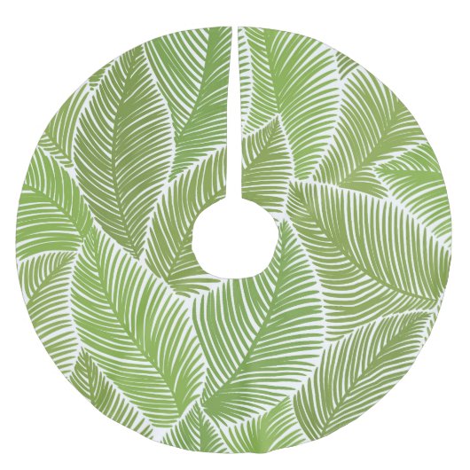 Abstrakt grüne Blüte, nahtloser Hintergrund. Polyester Weihnachtsbaumdecke (Vorderseite)