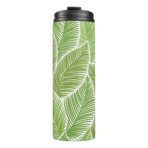 Abstrakt grüne Blüte, nahtloser Hintergrund. Thermosbecher