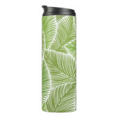 Abstrakt grüne Blüte, nahtloser Hintergrund. Thermosbecher (Nach rechts gedreht)