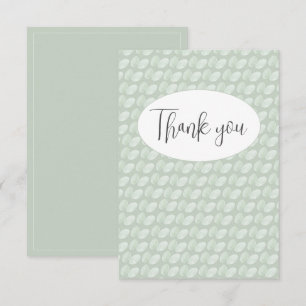 Abstrakt grüne flache Dankeskarten Dankeskarte