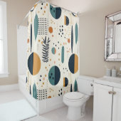 Abstrakt-grüne Orangenringe Duschvorhang (Beispiel)