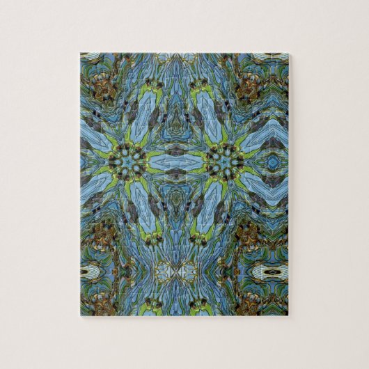 Abstrakt-grünes Puzzle (Vertikal)