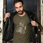 Abstrakt Grunge Brown Grizzly Bär Paw Claw T-Shirt