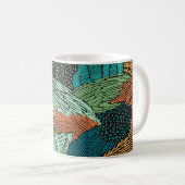 Abstrakt Grunge: Nahtloses Muster. Kaffeetasse (VorderseiteRechts)