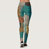 Abstrakt Grunge: Nahtloses Muster. Leggings (Rückseite)