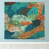 Abstrakt Grunge: Nahtloses Muster. Leinwanddruck (Insitu (Holzboden))