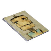 Abstrakt Grunge Robot Face Notebook Notizblock (Rechte Seite)