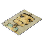 Abstrakt Grunge Robot Face Notebook Notizblock (Linke Seite)