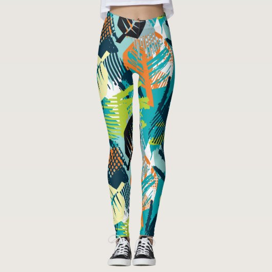 Abstrakt Grunge: Rough Seamless Surface. Leggings (Vorderseite)