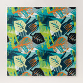 Abstrakt Grunge: Rough Seamless Surface. Puzzle (Horizontal)