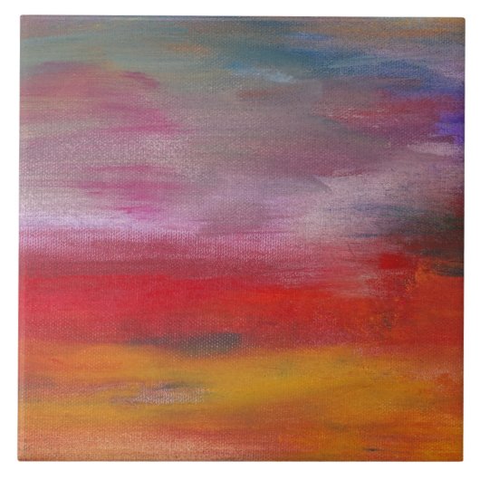 Abstrakt - Guash & Acrylic - Angenehme Träume Fliese (Vorderseite)