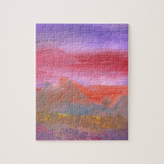 Abstrakt - Guash - Schöne Wiesen 1 von 2 Puzzle (Vertikal)