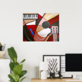 ABSTRAKT GUITAR POSTER (Heimbüro)