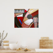 ABSTRAKT GUITAR POSTER (Küche)