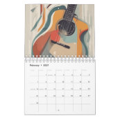 Abstrakt Guitar Watercolor Kalender (Feb 2027)