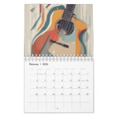 Abstrakt Guitar Watercolor Kalender (Feb 2026)