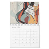 Abstrakt Guitar Watercolor Kalender (Jan 2026)
