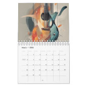 Abstrakt Guitar Watercolor Kalender (Mär 2026)