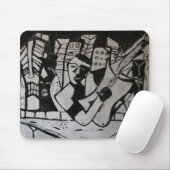 ABSTRAKT GUITARIST SCHWARZ-WEISS MOUSEPAD (Mit Mouse)