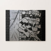 ABSTRAKT GUITARIST SCHWARZ-WEISS PUZZLE (Horizontal)