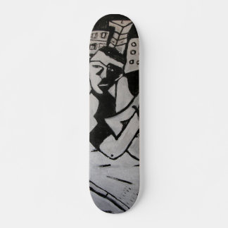 ABSTRAKT GUITARIST SCHWARZ-WEISS SKATEBOARD