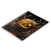 Abstrakt Halloween Orange Keramik Pumpkin Notizblock (Linke Seite)