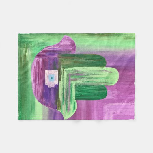 Abstrakt Hamsa Fleece Blanket (Vorderseite (Horizontal))