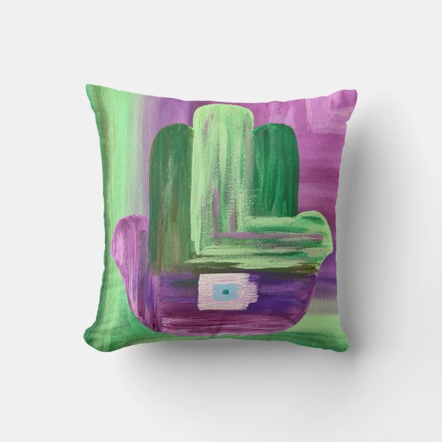 Abstrakt Hamsa Pillow Kissen (Vorderseite)