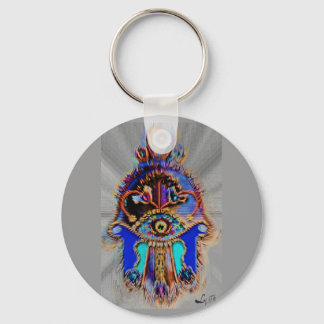 ABSTRAKT HAMSA VON LIZ LOZ SCHLÜSSELANHÄNGER
