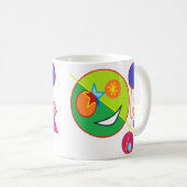 Abstrakt Happy Art Kaffeetasse (VorderseiteRechts)