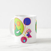 Abstrakt Happy Art Kaffeetasse (Vorderseite Links)