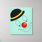 Abstrakt Happy Face Clown Entertainer Leinwanddruck (Vorderseite)