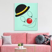Abstrakt Happy Face Clown Entertainer Leinwanddruck (Insitu (Wohnzimmer))