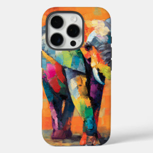 Abstrakt Happy Rainbow Elephant iPhone 16 Pro Hülle