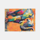 Abstrakt Happy Rainbow Elephant Fleecedecke (Vorderseite (Horizontal))