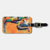 Abstrakt Happy Rainbow Elephant Gepäckanhänger (Vorderseite horizontal)