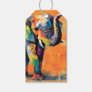 Abstrakt Happy Rainbow Elephant Geschenkanhänger