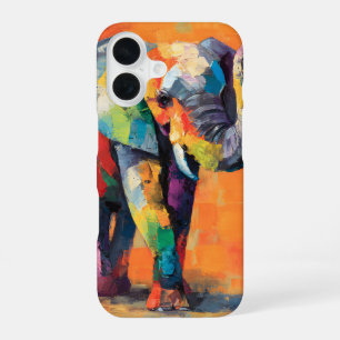 Abstrakt Happy Rainbow Elephant iPhone 16 Hülle