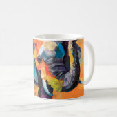 Abstrakt Happy Rainbow Elephant Kaffeetasse (VorderseiteRechts)