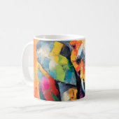 Abstrakt Happy Rainbow Elephant Kaffeetasse (Vorderseite Links)