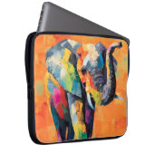 Abstrakt Happy Rainbow Elephant Laptopschutzhülle (Vorne Rechts)