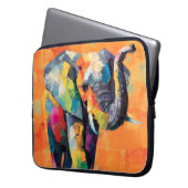 Abstrakt Happy Rainbow Elephant Laptopschutzhülle (Vorderseite Links)