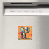 Abstrakt Happy Rainbow Elephant Magnet (In Situ (Geschirrspüler))