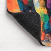 Abstrakt Happy Rainbow Elephant Mousepad (Ecke)