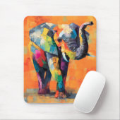 Abstrakt Happy Rainbow Elephant Mousepad (Mit Mouse)